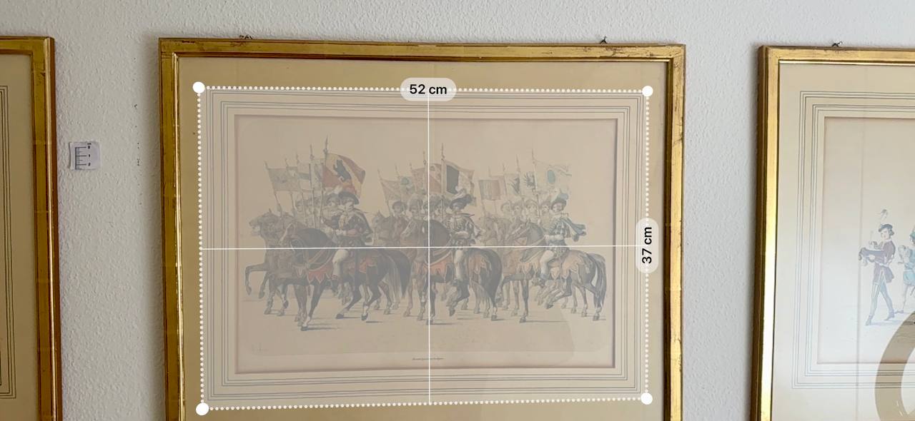 Aemterpannerträger – Historischer Reiterumzug mit Schweizer Kantonswappen, kolorierte Lithographie — Kontext