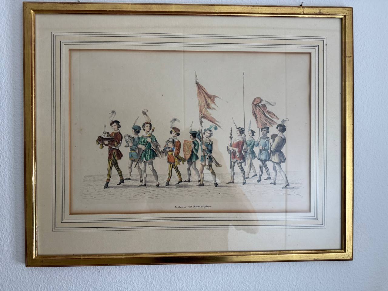Knabenzug mit Burgunderbeute – Kolorierte Lithographie, 19. Jahrhundert — photo1