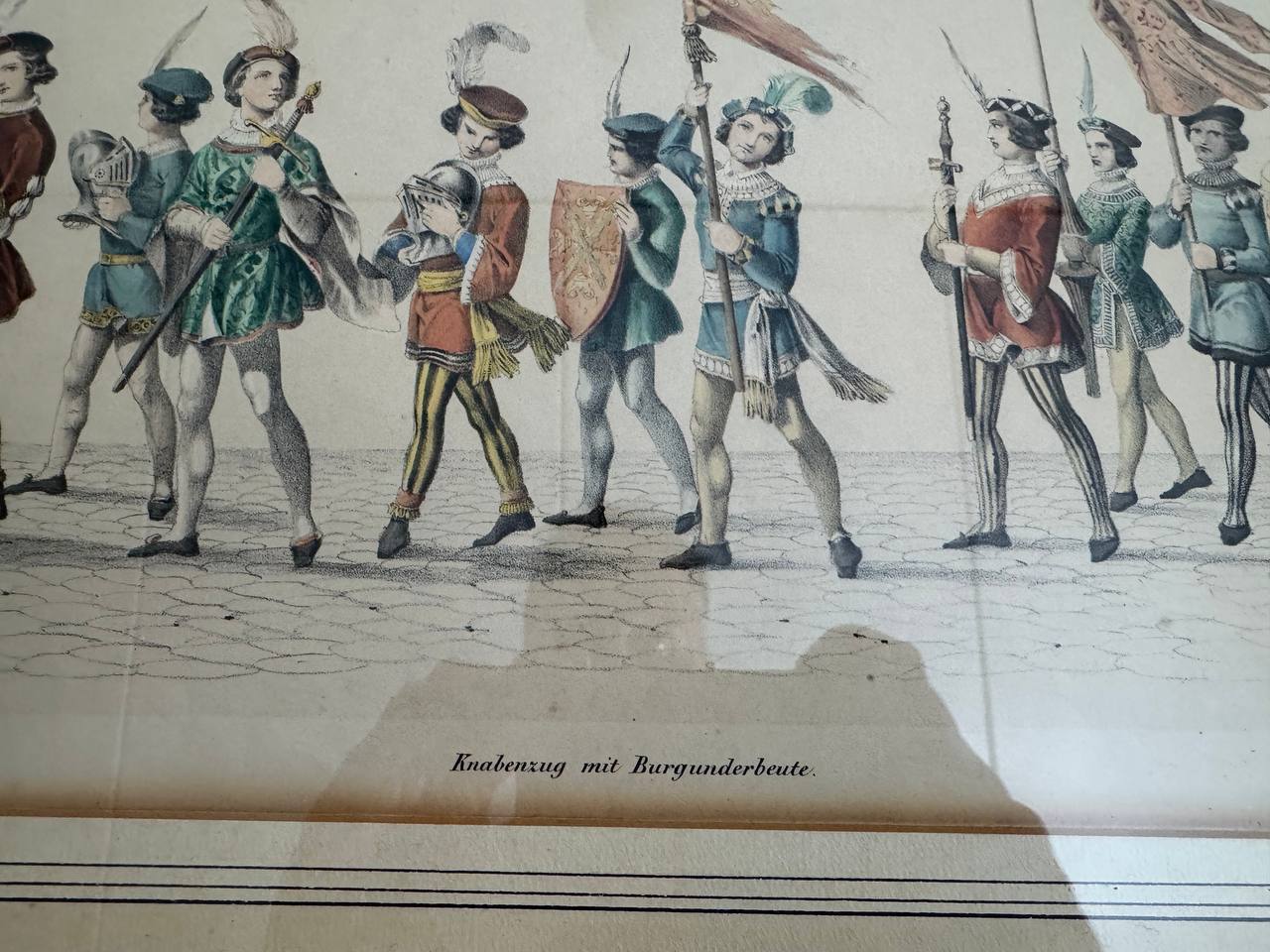 Knabenzug mit Burgunderbeute – Kolorierte Lithographie, 19. Jahrhundert — photo4