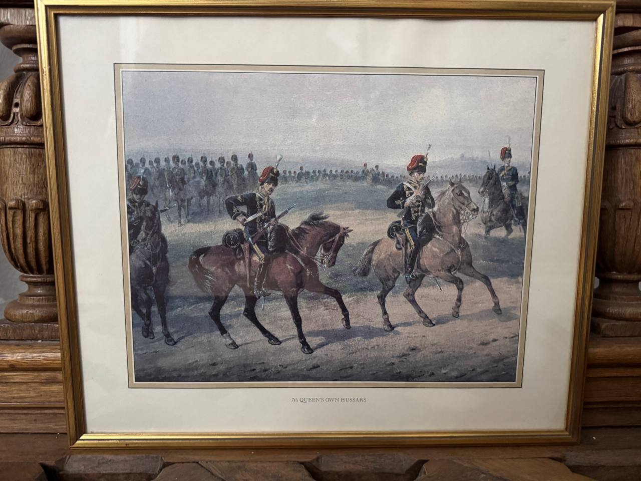 7th Queen's Own Hussars – British Cavalry Regiment on Horseback, Colour Print