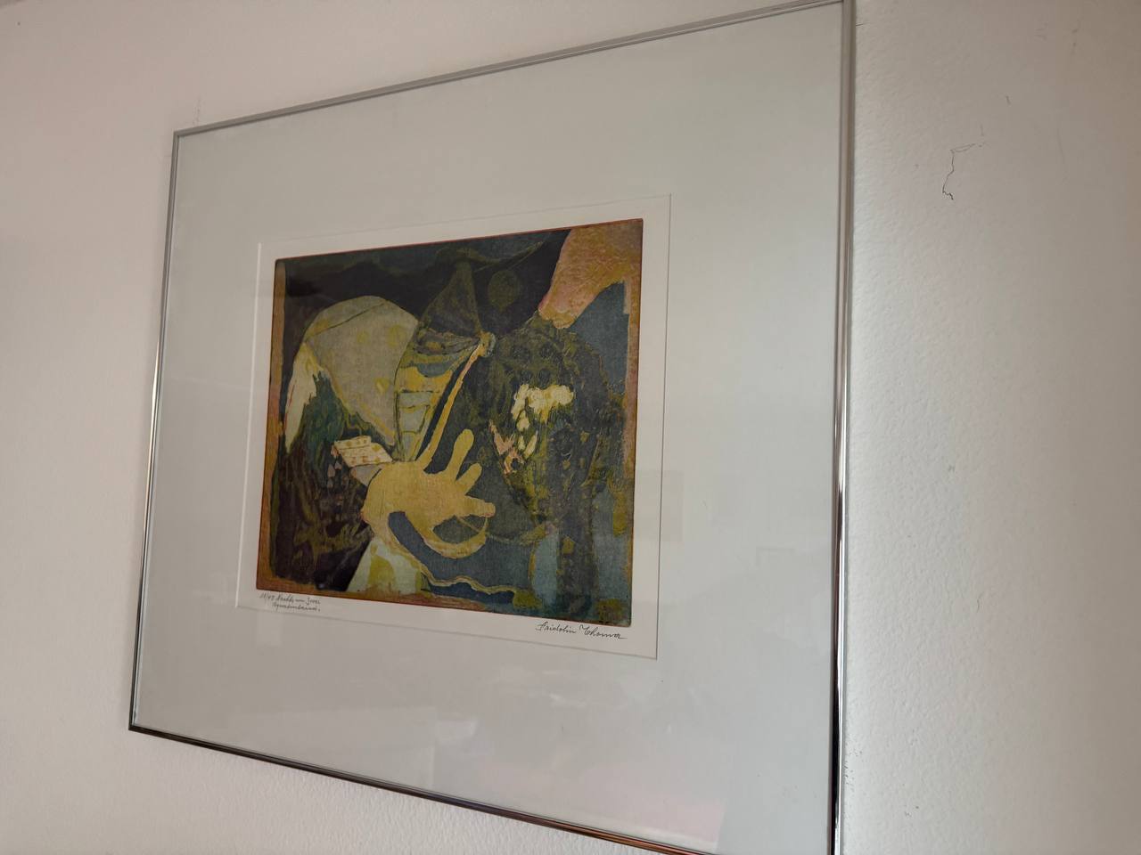 Nachts um Zwei (Two in the Morning) – Original Color Aquatint by Fridolin Thoma, No. 11/49 — Kontext