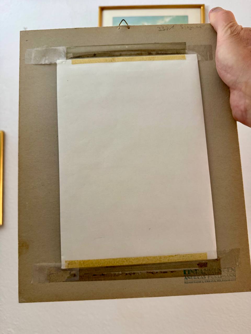 ウンターエーゲリ＝オーバードルフ – ヴェルナー・バーダー署名入り原版銅版画 第66番（全200枚限定）、1983年 — Rückseite
