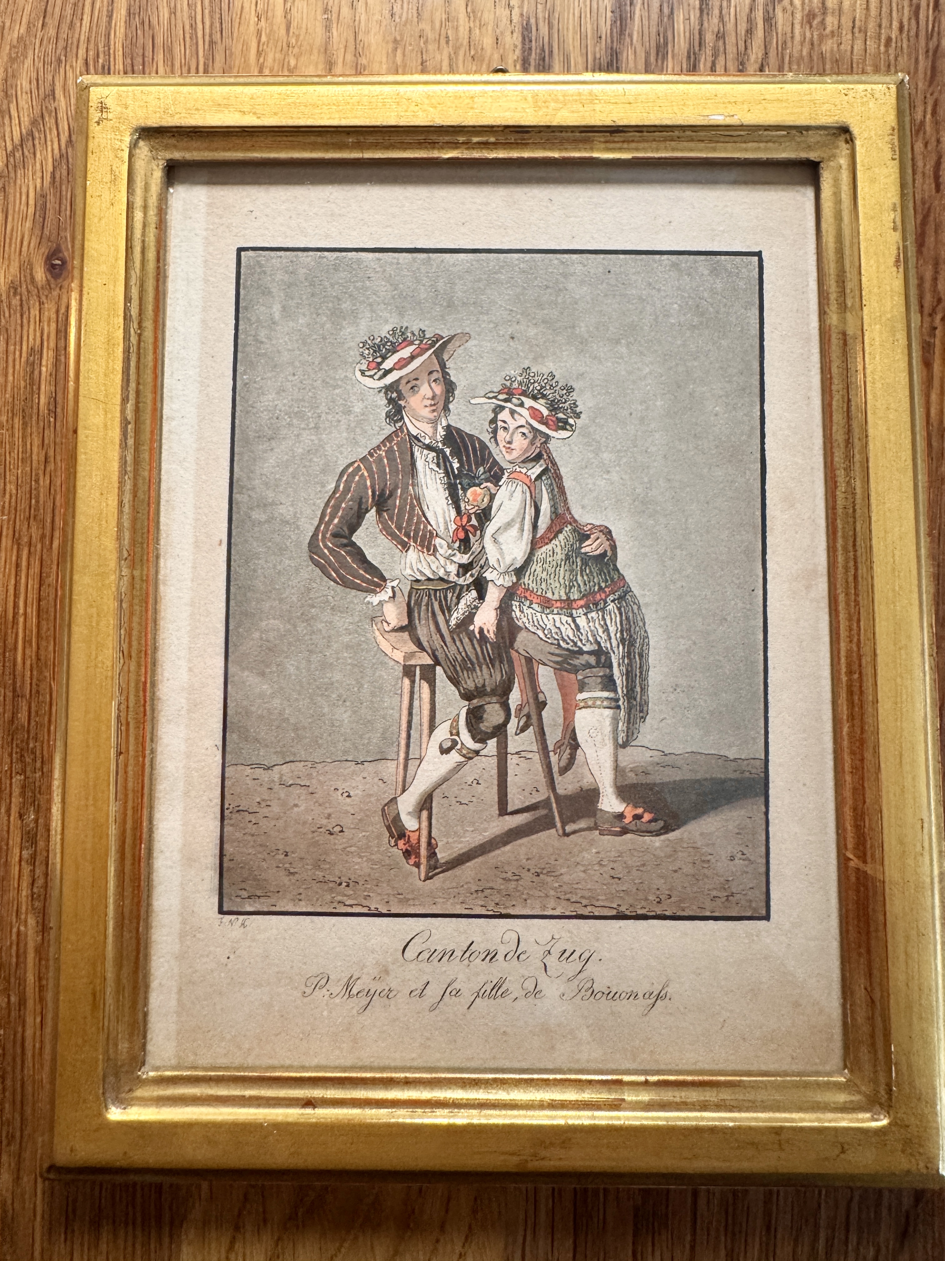 Canton of Zug – P. Meyer and his Daughter from Buonas (Zug Folk Costume Couple) — Vorderseite