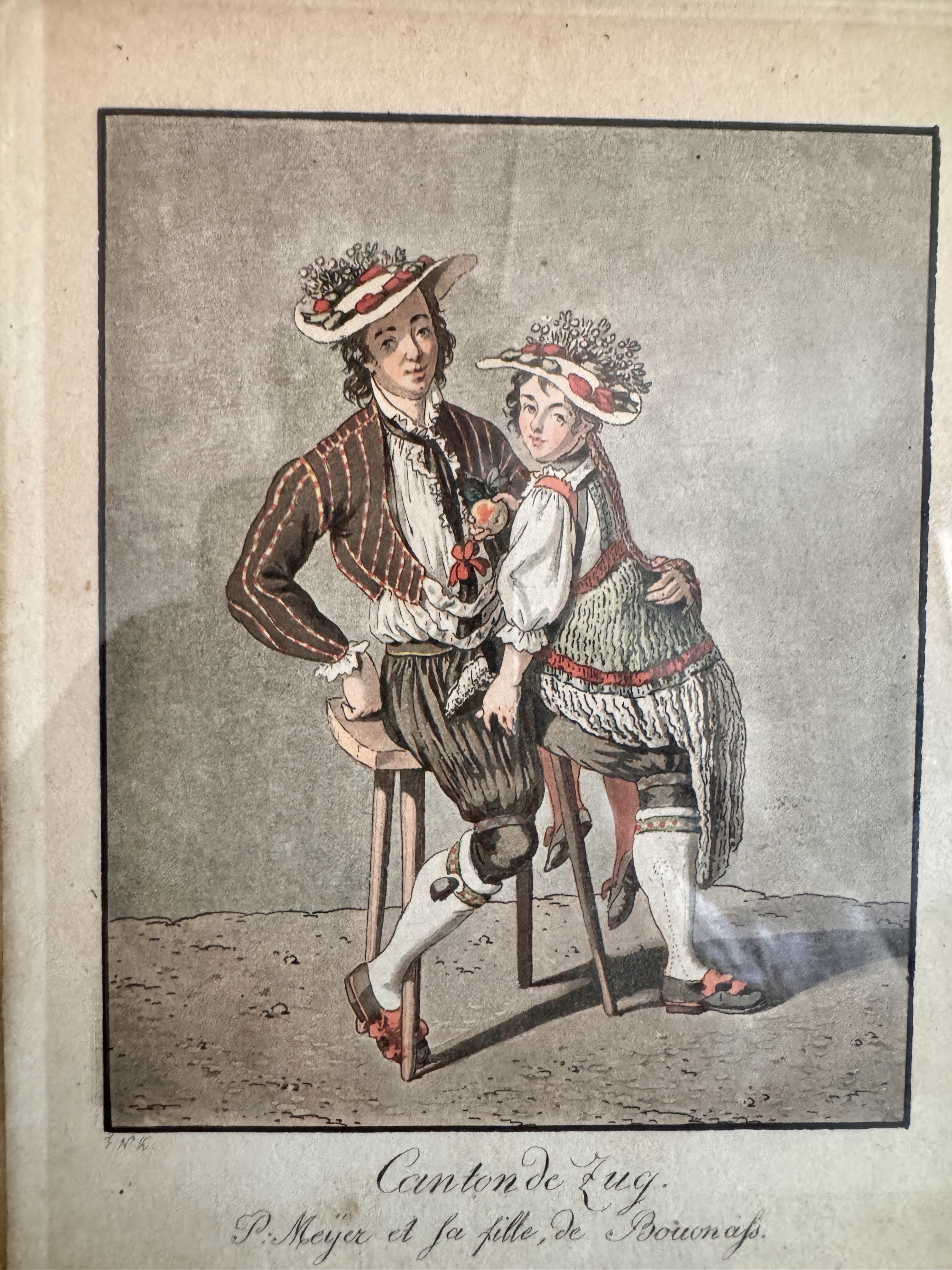 Canton of Zug – P. Meyer and his Daughter from Buonas (Zug Folk Costume Couple) — Vorderseite