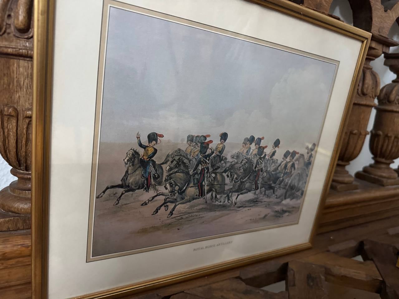 Royal Horse Artillery – Kolorierter Druck, britische Kavallerie-Artillerie im Galopp — Kontext