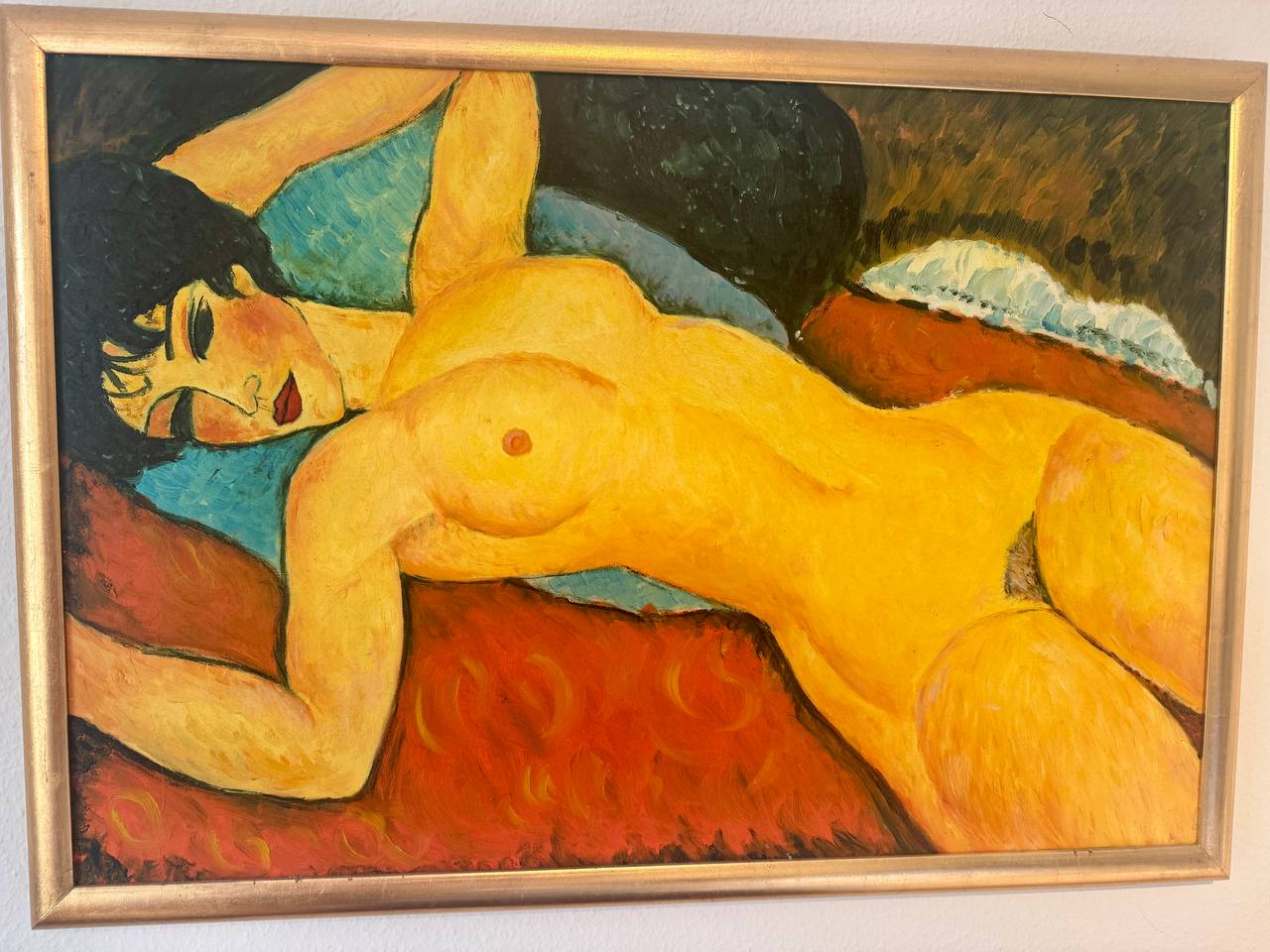 Reclining Female Nude – Oil Painting after Amedeo Modigliani ("Nu couché") — Vorderseite