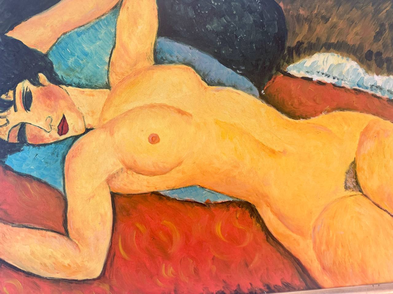 Reclining Female Nude – Oil Painting after Amedeo Modigliani ("Nu couché") — Vorderseite