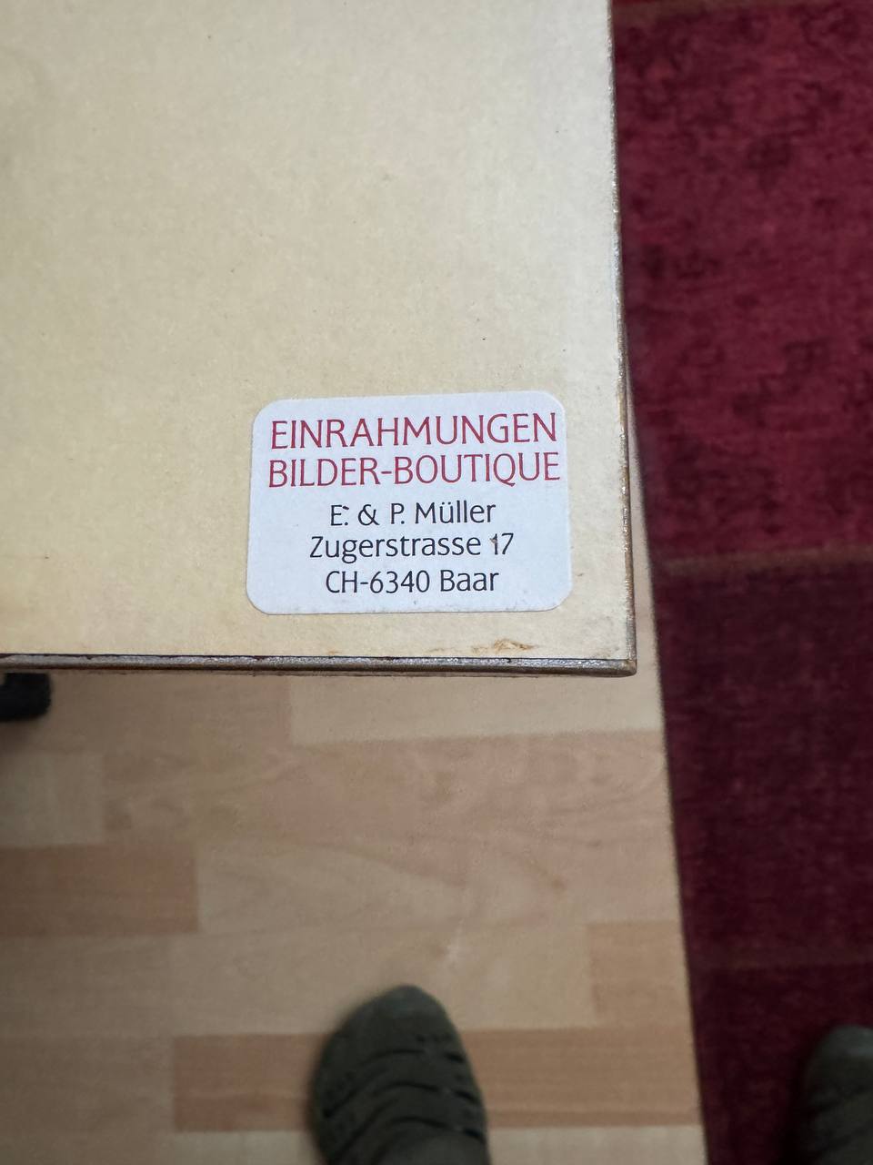 Mountain Panorama of the Zug Massif – Drawn Peak Map and Photography, 1984 — sticker