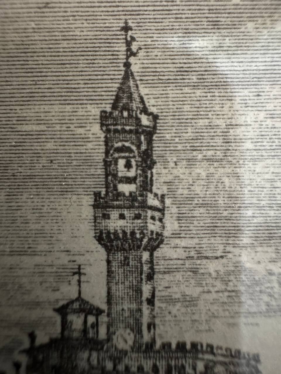 View of the Lungarno with the Santa Trinita Bridge in Florence – after Giuseppe Zocchi — Inschrift