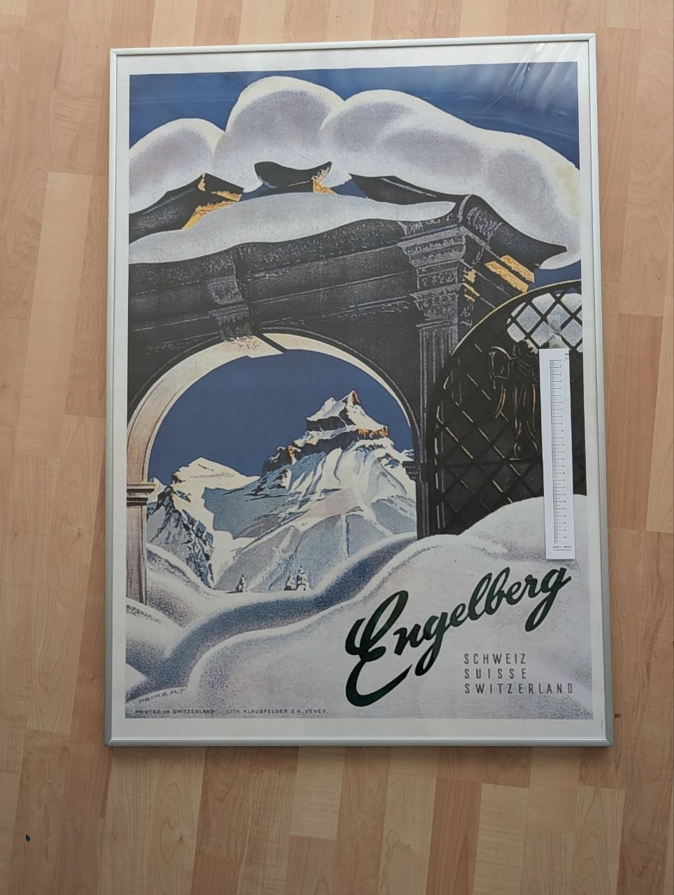 エンゲルベルク・スイス — オリジナル冬季観光ポスター、リトグラフ、1940年頃です — Vorderseite