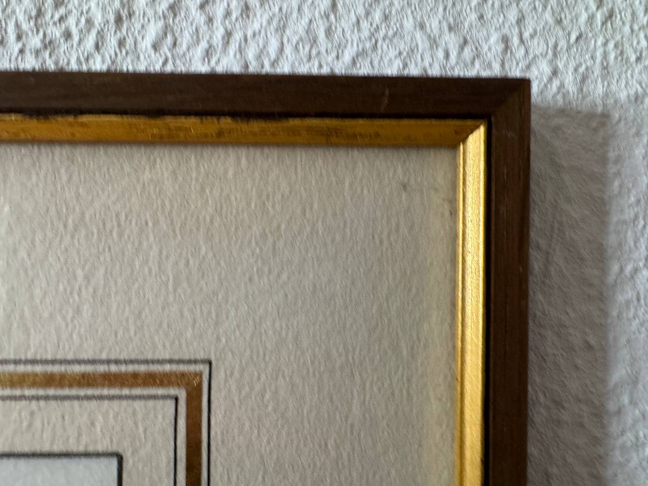 Hochdorf – Original-Radierung der Pfarrkirche St. Martin, handsigniert von Bader, nummeriert 12/200 — Rahmen