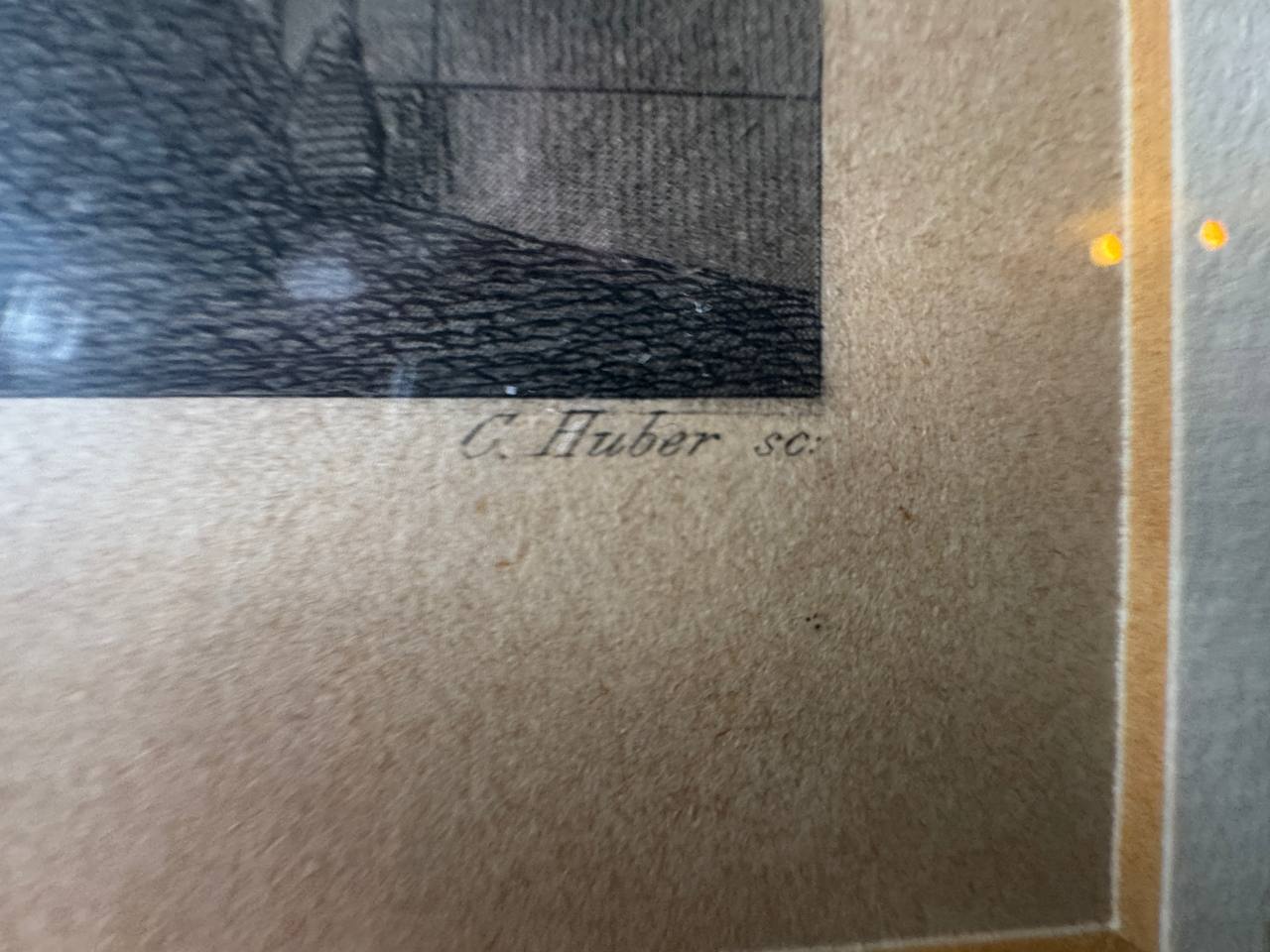 Schwyz – Marktplatz mit den Mythen, Stahlstich um 1850 — Signatur