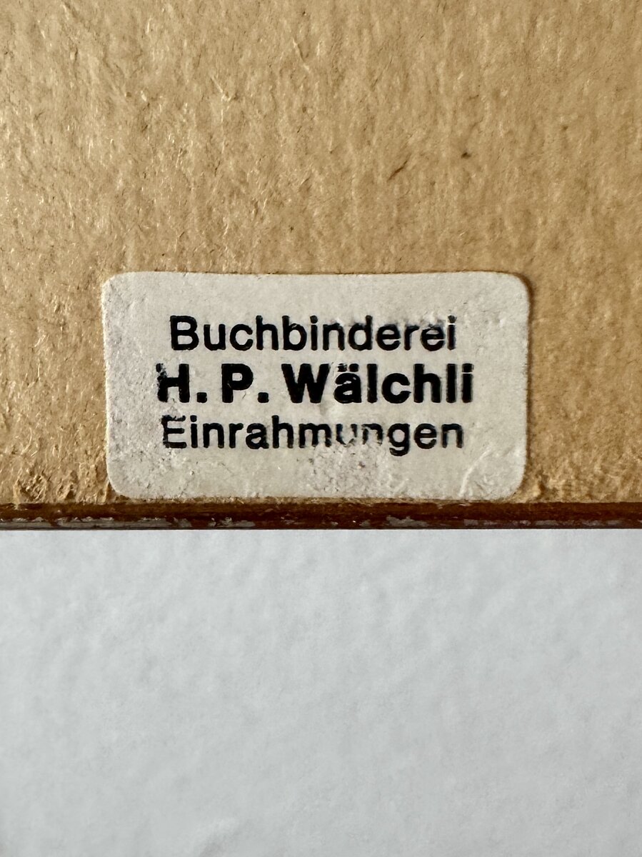 Birliloch, Mellibnau — Emmental Farmhouse, Pencil Drawing 1962 — sticker