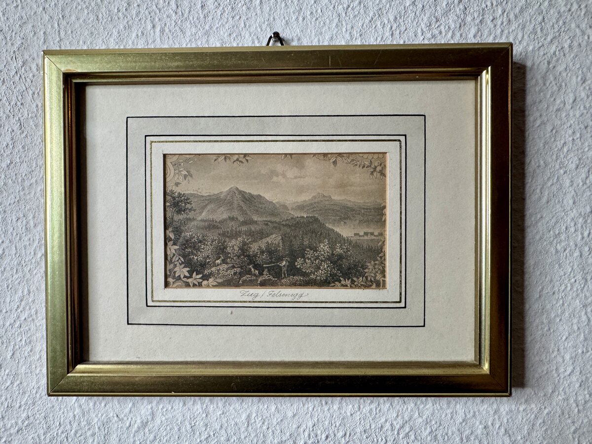 Zug / Felsenegg – View over Lake Zug with the Rigi and Pilatus — Vorderseite
