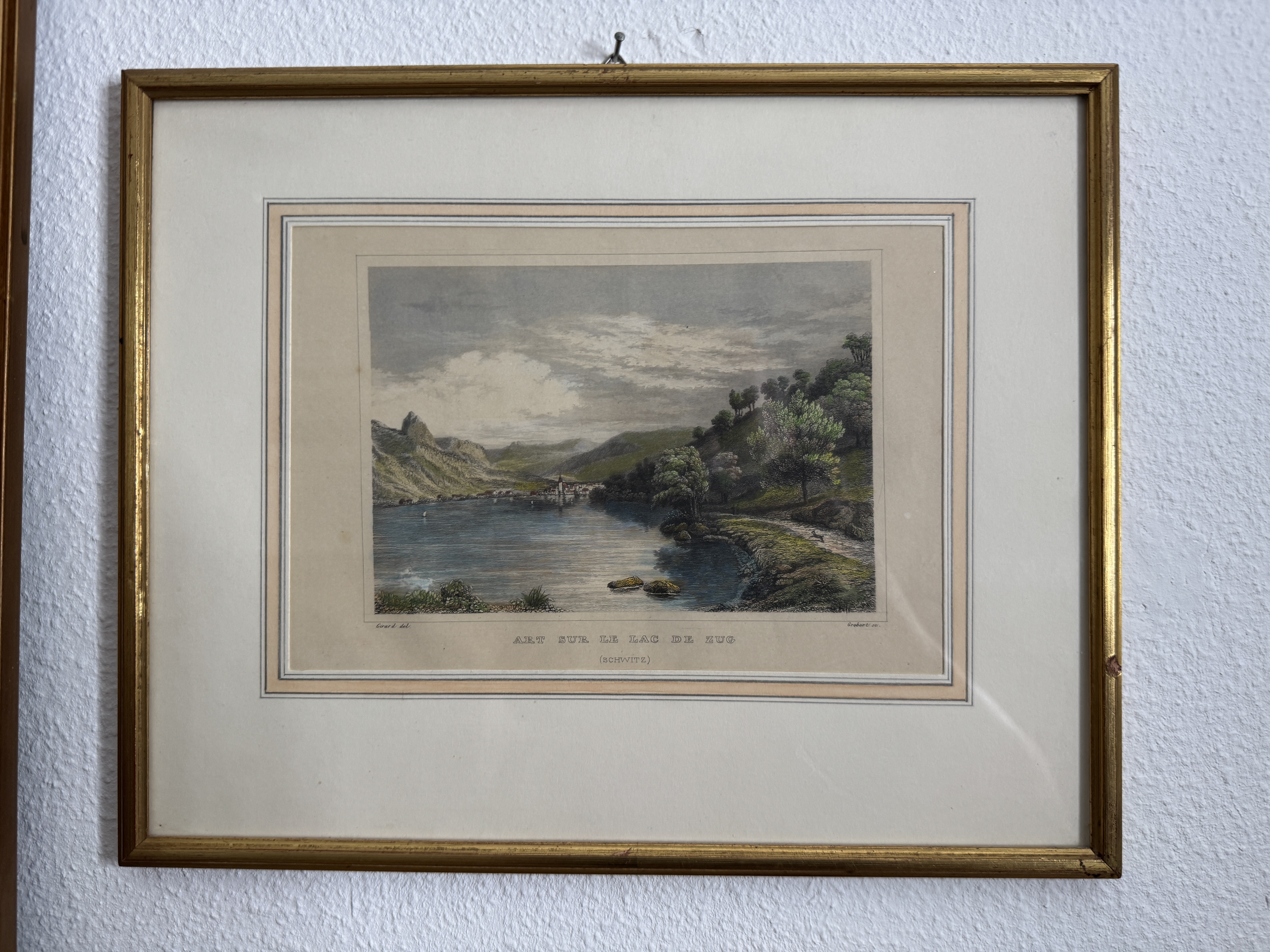 Arth am Zugersee (Kanton Schwyz) – Kolorierter Stahlstich