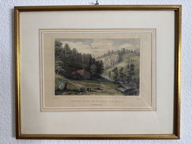 Hermitage de Nicolas de Flüe (Unterwalden) – kolorierter Stahlstich