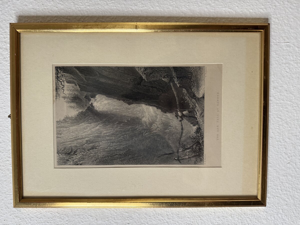 Der Aarefall bei Handeck – Stahlstich nach William Henry Bartlett — Vorderseite
