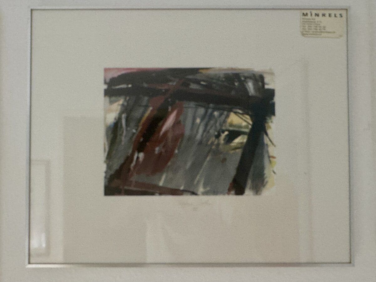 Abstract Composition in Grey, Wine-Red and Black — Remo Roth, 1988 — Vorderseite