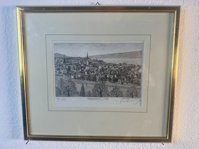Wädenswil 1905 – Originalradierung von Paul Wyss, signiert 50/130