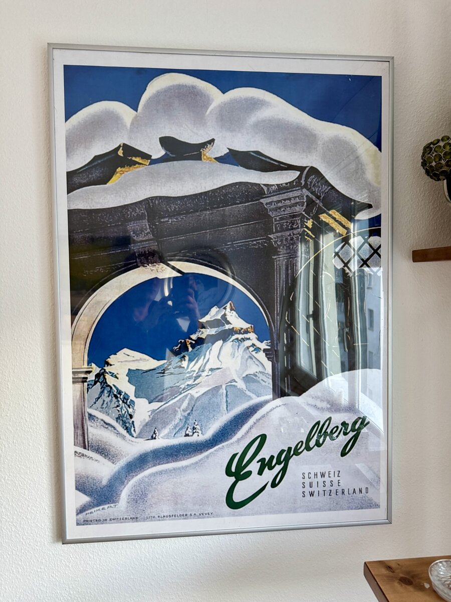 Engelberg – Winterliches Reproduktions-Plakat nach Martin Peikert (moderner Eigendruck) — Vorderseite