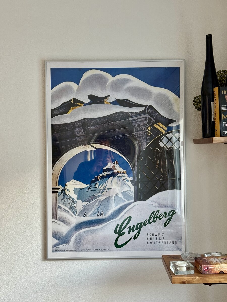 Engelberg – Winterliches Reproduktions-Plakat nach Martin Peikert (moderner Eigendruck) — Kontext