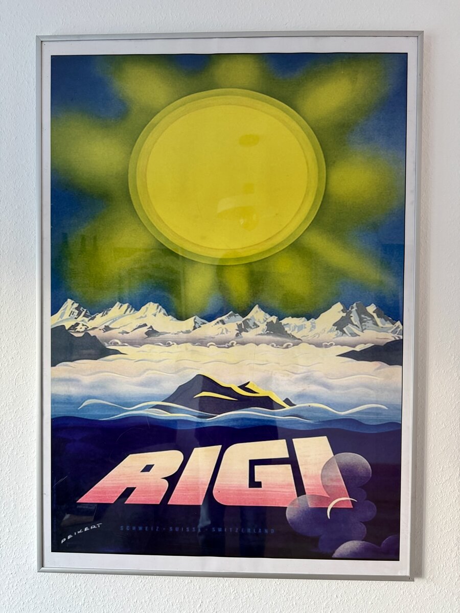 RIGI – Reproduktion eines Schweizer Tourismusplakats nach Martin Peikert (Eigendruck) — Vorderseite
