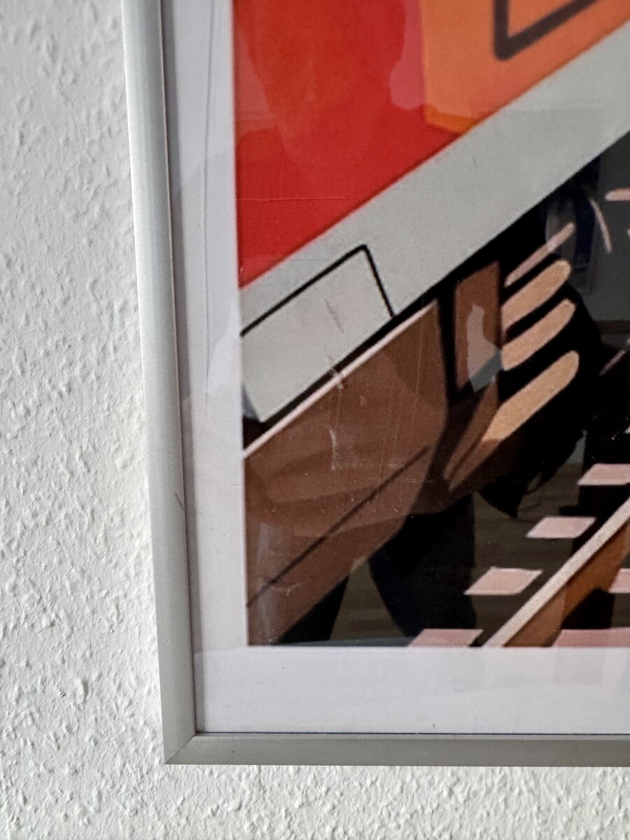 Moderner Reiseposter-Druck 'Interlaken Switzerland' Martin Peikert – Selbstausdruck im Aluminiumrahmen — Rahmen