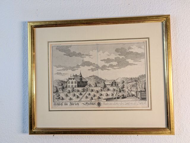 Schloss Uetikon – Kupferstich Herrliberger, um 1750