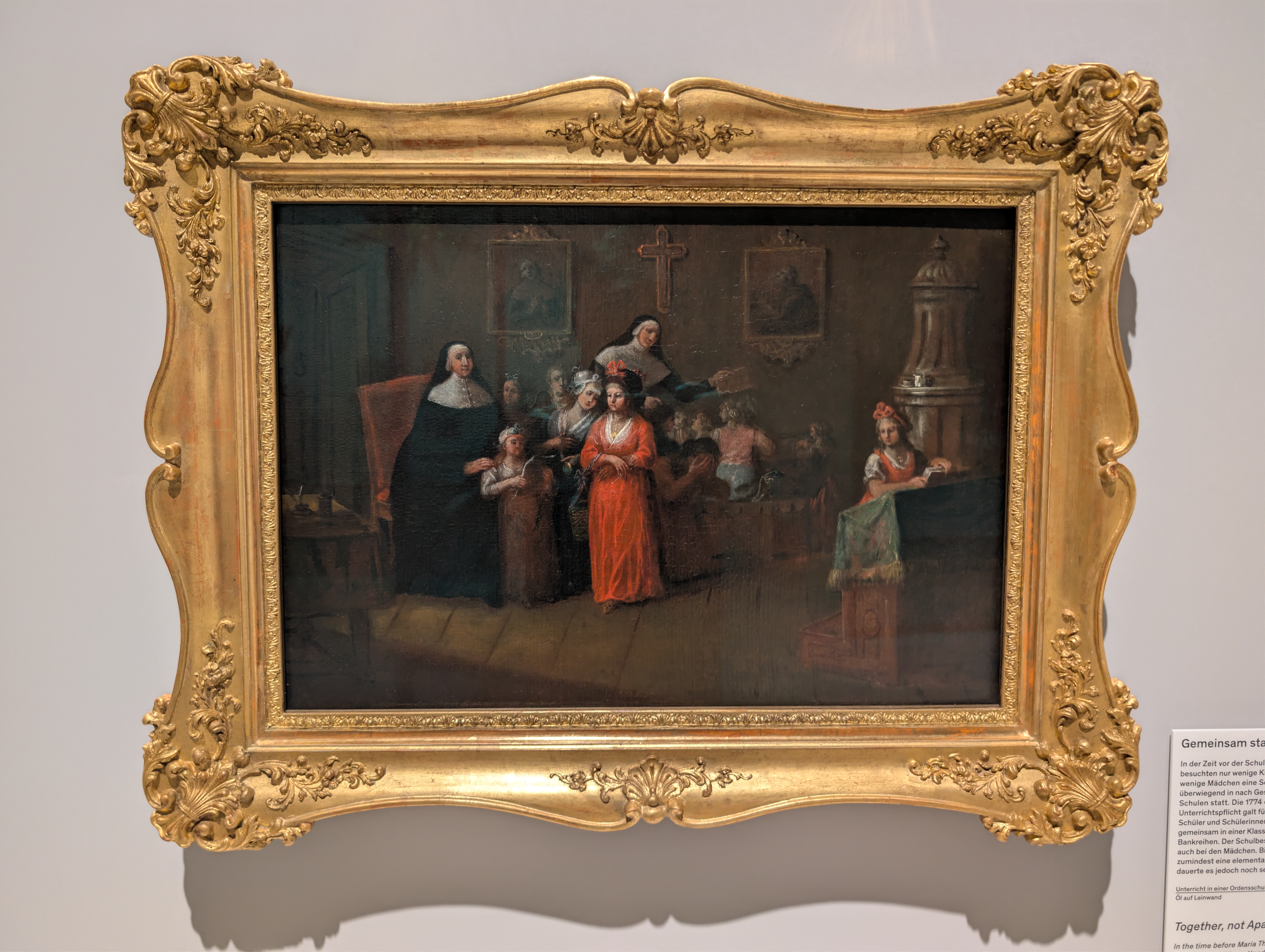 Lessons in a Convent School — Oil on Canvas, Vienna c. 1770