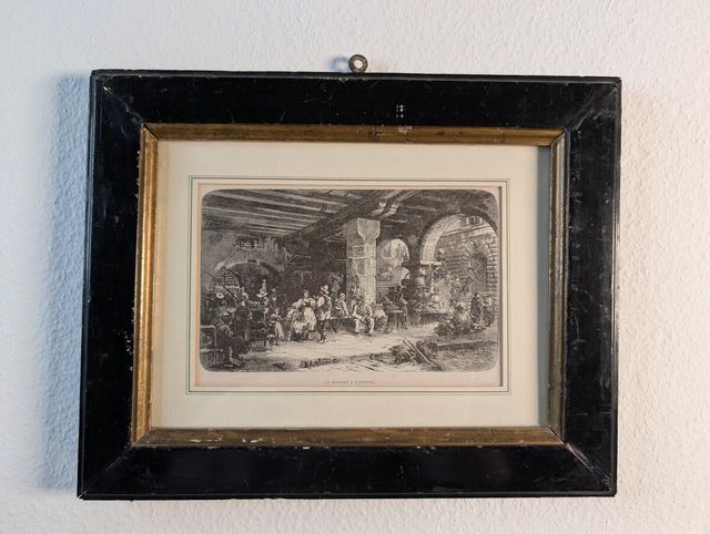 Un Marché à Lucerne – Holzstich Luzerner Markt ca. 1880