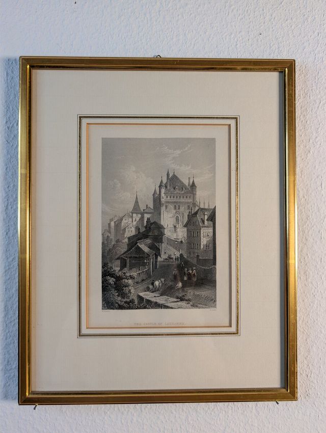 The Castle of Lausanne – Stahlstich nach W. H. Bartlett, 19. Jh.