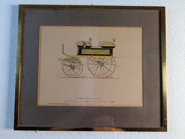 Char-à-Bancs No. 207 – kolorierte Kutschen-Lithografie, Paris