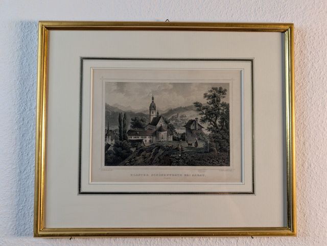 Kloster Schönenwerth bei Aarau – kolorierter Stahlstich, Rohbock, um 1860